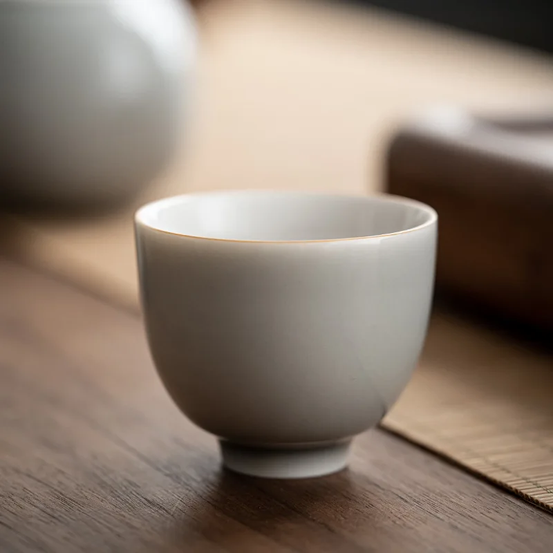 Ice Gray Glaze Cup Japanese St - Japanese Pottery ulasan dan harga