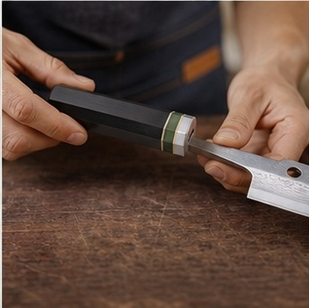 Octagonal Ebony Wood Kitchen K - Japanese Knife ulasan dan harga