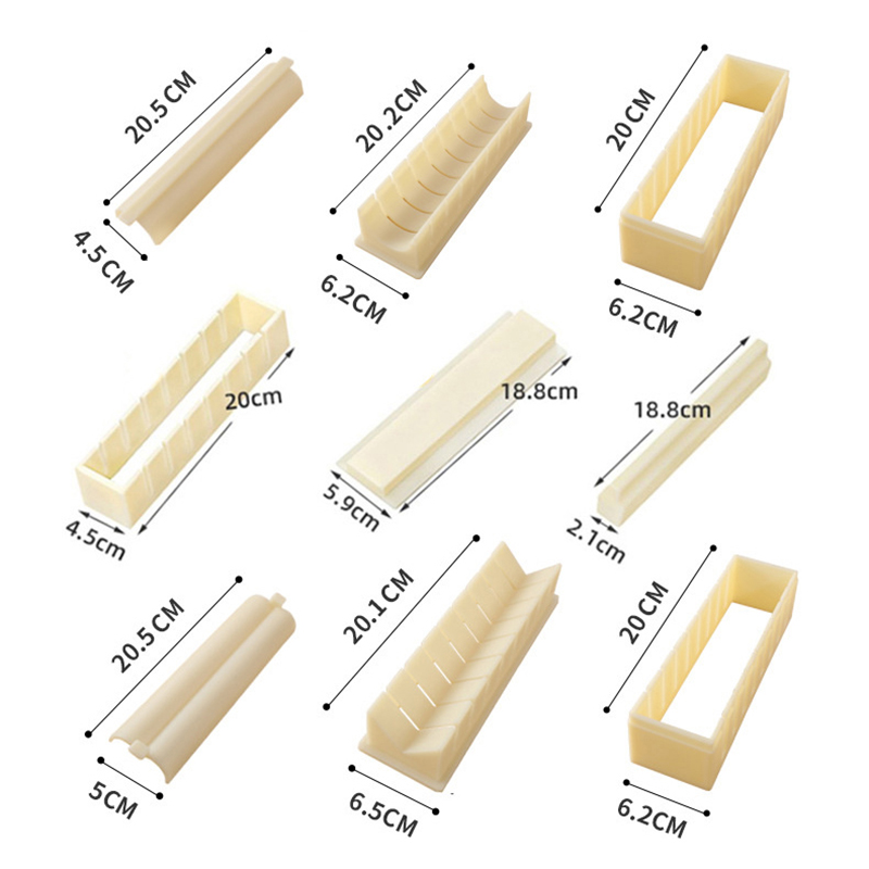 3pcs/set Square Heart-shaped S - Sushi Making Kit ulasan dan harga