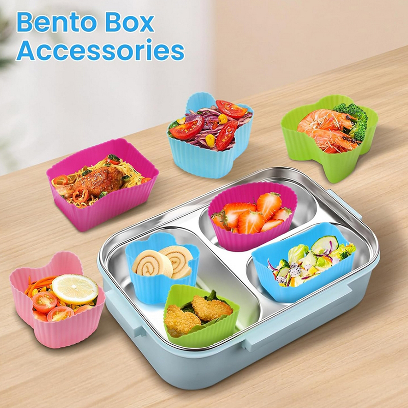 8PCS Silicone Lunch Box Divide - Bento Box ulasan dan harga