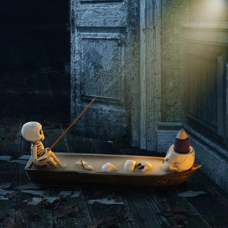 Skull Boat Incense Holder Dura - Incense Holder ulasan dan harga