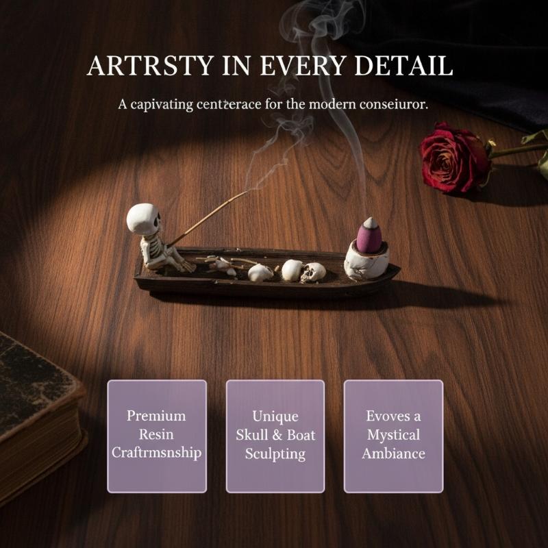 Skull Boat Incense Holder Uniq - Incense Holder ulasan dan harga